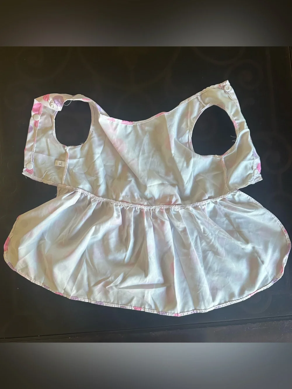Dog Wear White Dress with Purple and Pink Polka Dots, Size XL, New without Tags